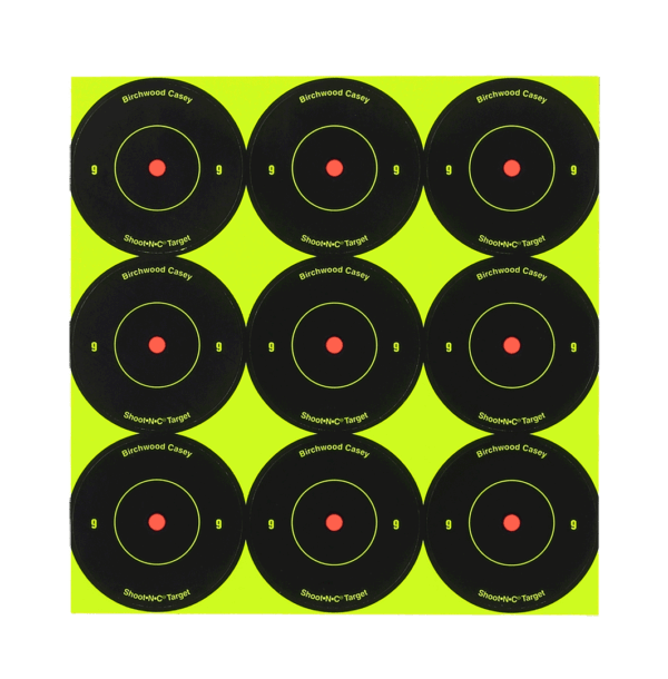 Birchwood Casey 34210 Shoot-N-C Self-Adhesive Paper 2″ Bullseye Black 12 Pack
