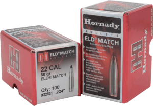 Hornady 22834 ELD Match 22 Caliber .224 88 GR 100 Box