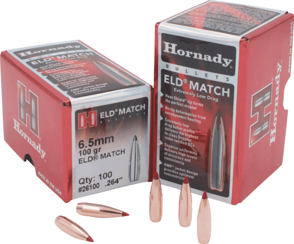 Hornady 26100 ELD Match 6.5mm .264 100 GR 100 Box