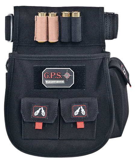 GPS Bags 1094CSP Deluxe Double Shotshell Pouch Black Polyester Waist Mount