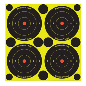 Birchwood Casey 34315 Shoot-N-C Self-Adhesive Paper 3″ Bullseye Black 12 Pack