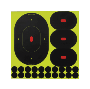 Birchwood Casey 34825 Shoot-N-C Self-Adhesive Paper Muzzleloader/Shotgun Black/Yellow 200+ yds 8″ Bullseye Includes Pasters 30 Per Pkg