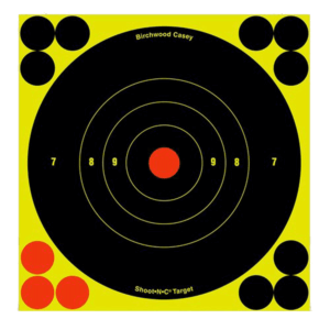 Birchwood Casey 34512 Shoot-N-C Self-Adhesive Paper 6″ Bullseye Black 12 Pack