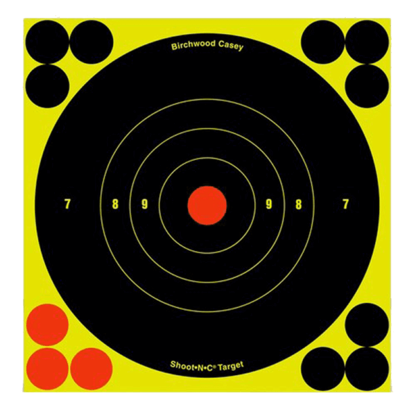 Birchwood Casey 34550 Shoot-N-C Self-Adhesive Paper 6″ Bullseye Black 60 Pack