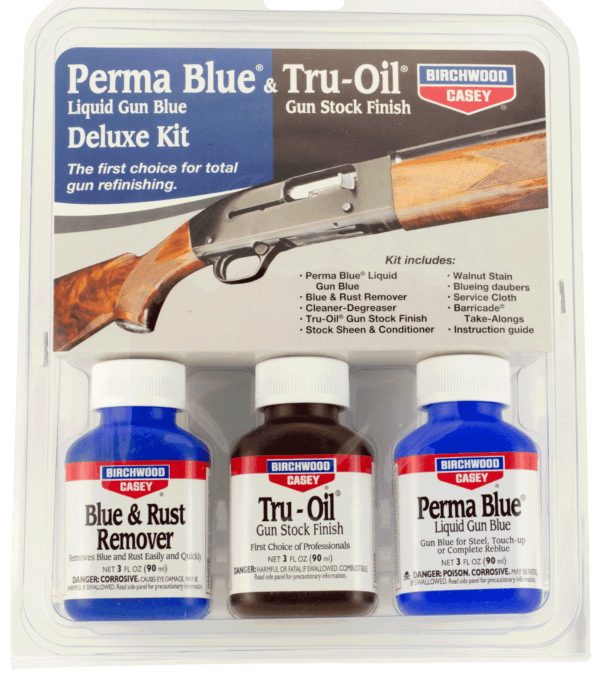 Birchwood Casey 20001 Deluxe Perma Blue & Tru-Oil Gun Stock Finishing Kit