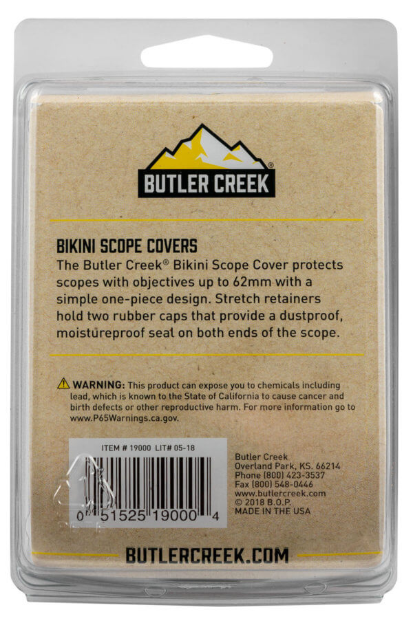 Butler Creek 19000 Bikini Scope Cover Black Rubber Rubber Up To 62mm Obj.