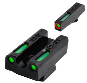 TruGlo TG13WA4PC TFX Pro Black | Green Tritium & Fiber Optic Orange Outline Front Sight Green Tritium & Fiber Optic Rear Sight