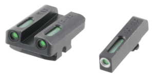 TruGlo TG13WA2PC TFX Pro Black | Green Tritium & Fiber Optic Orange Outline Front Sight Green Tritium & Fiber Optic Rear Sight