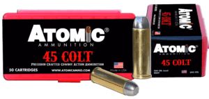 Atomic 00434 Pistol 45 Colt (LC) 200 gr Lead Round Nose Flat Point (LRNFP) 50rd Box