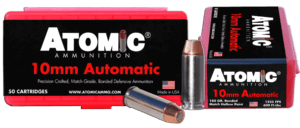 Atomic Ammunition 00432 Pistol Precision Craft 10mm Auto 180 gr Bonded Match Hollow Point 50rd Box