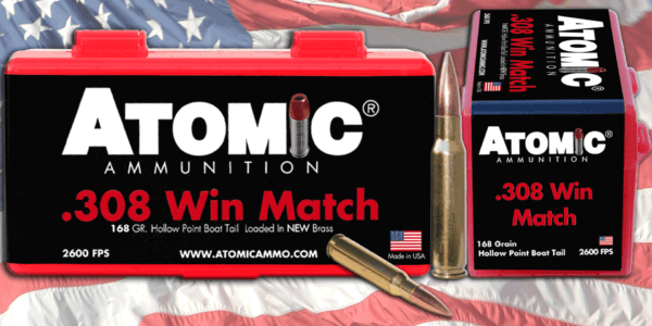 Atomic 00460 Rifle 308 Win 168 gr Tipped MatchKing 20rd Box