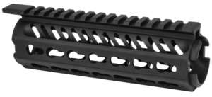Troy Ind SRAIDIDD7BT00 Battle Rail Drop-In Enhanced 7″ 6005A-T6 Aluminum Black Anodized for M16 M4