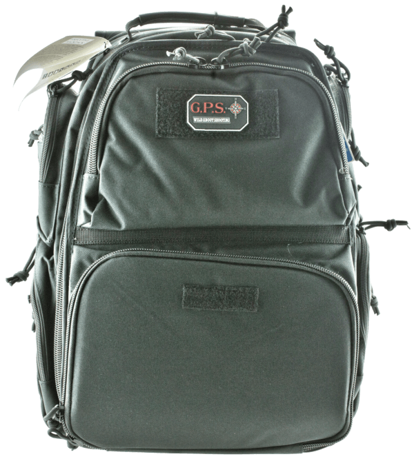 G*Outdoors 1812BPB Executive Backpack with Removeable Foam Cradle Holds 5 Handguns, Visual ID Storage System, 2 Side Pockets, Padded Pocket & Black Finish Includes Ammo Dump Cups