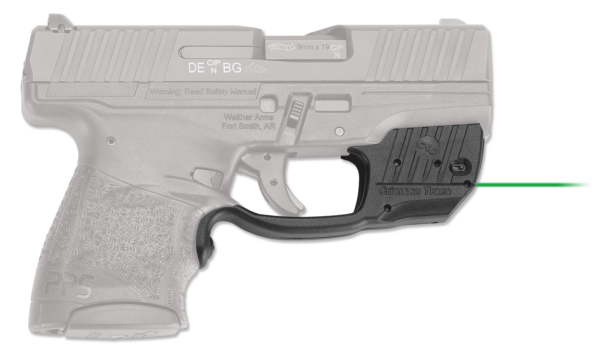 Crimson Trace LG482G Laserguard 5mW Green Laser with 532nM Wavelength & 50 ft Range Black Finish for Walther PPS M2