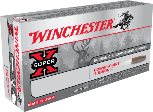 Winchester Ammo X308SUBX Power-Point Hunting 308 Win 185 gr Power-Point Subsonic 20rd Box