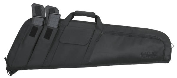 Tac Six 10902 Wedge Tactical Case made of Endura with Black Finish  Foam Padding  Knit Lining & Pockets for Rifles 36 L”
