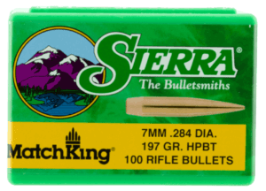 Sierra 1930 MatchKing 7mm .284 168 GR Hollow Point Boat Tail (HPBT) 100 Box