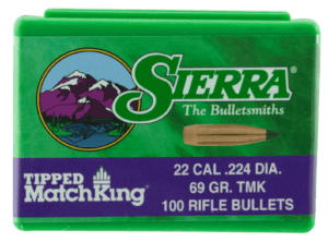 Sierra 7169 Tipped MatchKing 22 Caliber .224 69 GR Tipped MatchKing 100 Box