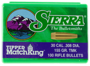 Sierra 7768 Tipped MatchKing 30 Caliber .308 168 GR Tipped MatchKing 100 Box