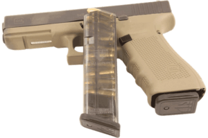 ETS Group GLK1710 Pistol Mags 10rd 9mm Luger Compatible w/ w/Glock Gen1-5; Glock 18 Clear Polymer