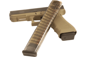 ETS Group GLK19 Pistol Mags 15rd 9mm Luger Compatible w/ Glock 26 Gen1-5/Glock 19 Gen1-5 Clear Polymer