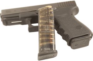 ETS Group GLK19 Pistol Mags 15rd 9mm Luger Compatible w/ Glock 26 Gen1-5/Glock 19 Gen1-5 Clear Polymer