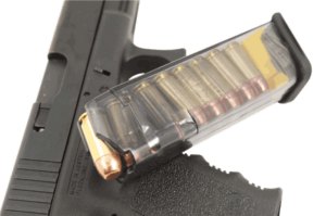 ETS Group GLK1910 Pistol Mags 10rd 9mm Luger Compatible w/ Glock 26 Gen1-5/Glock 19 Gen1-5 Clear Polymer