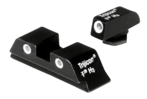 Trijicon 600210 Bright & Tough Night Sights- Glock Standard Frames Black | Green Tritium White Outline Front Sight Green Tritium White Outline Rear Sight