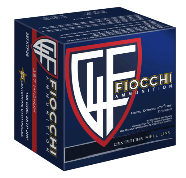 Fiocchi 357XTP25 Extrema 357 Mag 158 gr Jacketed Hollow Point (JHP) 25rd Box
