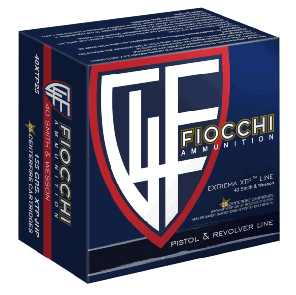 Fiocchi 40XTP25 Hyperformance  40 S&W 155 gr Hornady XTP Hollow Point 25rd Box