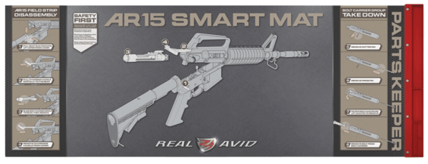 Real Avid AVAR15SM AR-15 Smart Mat Black/Red 43″ x 16″ AR-15 Diagram Illustration