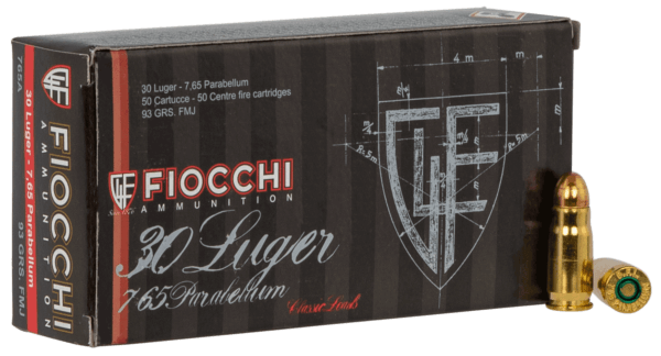 Fiocchi 765A Specialty 30 Luger 93 gr Metal Case (FMJ) 50rd Box