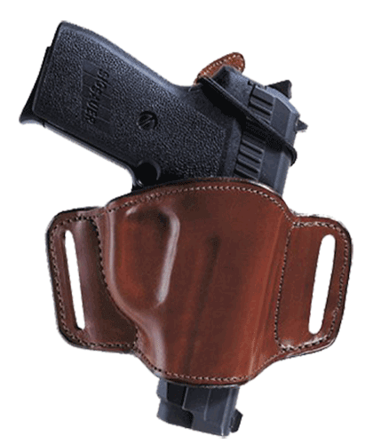 Bianchi 19242 105 Minimalist Belt Slide Holster Size 01 OWB Open Top Style made of Leather with Tan Finish fits 2″ Barrel Ruger SP101 & S&W J-Frame for Right Hand