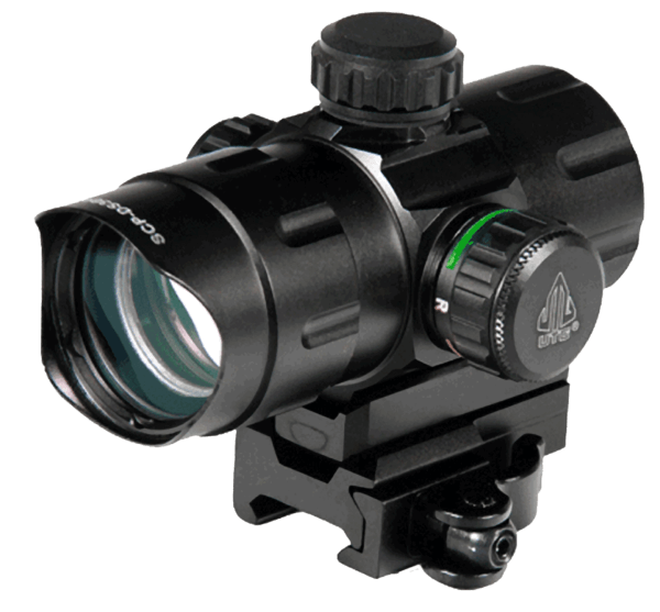 UTG SCPDS3840W UTG 4.2″ ITA CQB Dot Sight Black Hardcoat Anodized 1x 39mm 4 MOA Red/Green Dual Illuminated Dot
