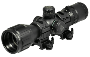 UTG SCP-M392AOLW BugBuster Black Hardcoat Anodized 3-9x32mm 1″ Tube Illuminated Red/Green Mil-Dot Reticle