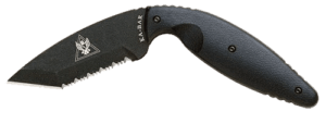 Ka-Bar 3063 Mule 3.94″ Folding Clip Point Part Serrated 420 Stainless Steel Blade G10 Black Handle