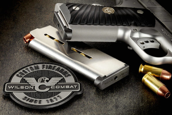 Wilson Combat 47OXC 1911 45 Automatic Colt Pistol (ACP) 7 rd 1911 Compact Low-Profile Base Pad Stainless Steel Finish
