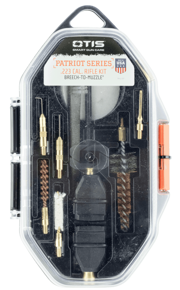 Otis FG70122 Patriot Cleaning Kit .17/.22Cal Handgun/Rifle/15 Pieces Yellow Plastic Box Case