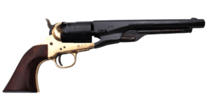 Traditions FR18601 1860 Revolver (Inline) 44 Black Powder 8″ Hammer/Blade #11 Percussion Walnut Grips Stk