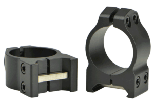 Warne 200LM Maxima Vertical Ring Set Quick Detach For Rifle Maxima/Weaver/Picatinny Low 1″ Tube Matte Black Steel