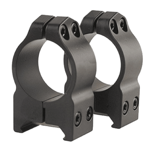 Warne 202LM Maxima Vertical Ring Set Quick Detach For Rifle Maxima/Weaver/Picatinny High 1″ Tube Matte Black Steel