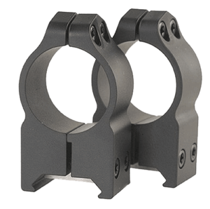 Warne 203LM Maxima Vertical Ring Set Quick Detach For Rifle Maxima/Weaver/Picatinny Extra High 1″ Tube Matte Black Steel
