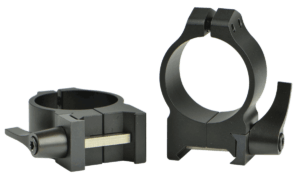 Warne 214LM Maxima Vertical Ring Set Quick Detach For Rifle Maxima/Weaver/Picatinny Medium 30mm Tube Matte Black Steel