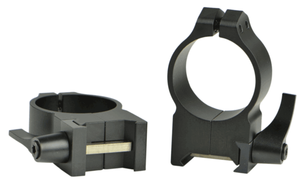 Warne 215LM Maxima Vertical Ring Set Quick Detach For Rifle Maxima/Weaver/Picatinny High 30mm Tube Matte Black Steel