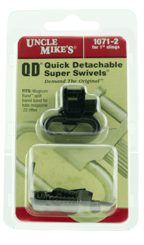 Uncle Mike’s 10022 Super Swivel made of Steel with Nickel Finish 1″ Loop Size & Quick Detach 115 Style for Rifles or Shotguns