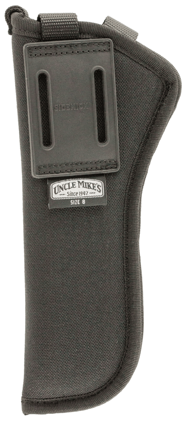 Uncle Mike’s 81071 Sidekick Hip Holster OWB Size 07 Black Cordura Belt Loop Fits SA Revolver Fits 3.50-5″ Barrel Right Hand