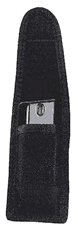 Uncle Mike’s 88321 Universal Single Mag/Knife Pouch Fits 9mm 40 S&W  Single Row 10mm 45ACP Metal Mag 2.25 Black Cordura Belt Loop Mount”