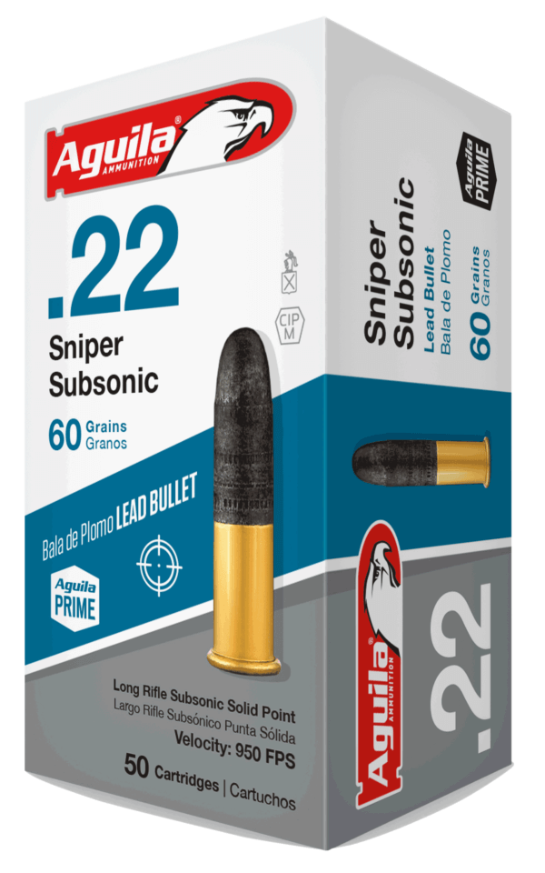 Aguila 1B222269 Standard Subsonic 22 LR 40 gr Solid Point 50rd Box