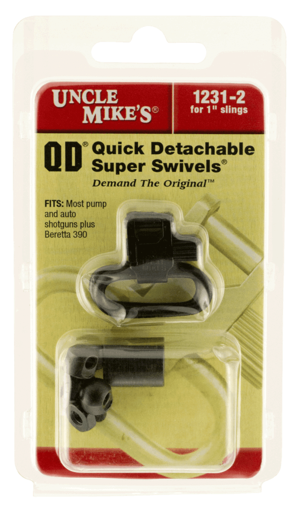 Uncle Mike’s 12312 Super Swivel made of Steel with Blued Finish 1″ Loop Size & Quick Detach 115 MCS Style for Shotguns