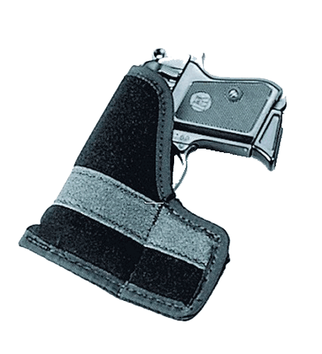 Uncle Mike’s 87441 Inside The Pocket Holster OWB Size 01 Black Suede Like Pocket Fits 22-25 Cal Small Autos Ambidextrous